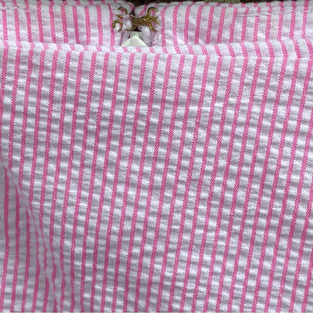 Lilly Pulitzer Izzy Skort Womens Size 4 Pink White Stripes Seersucker - Picture 4 of 8